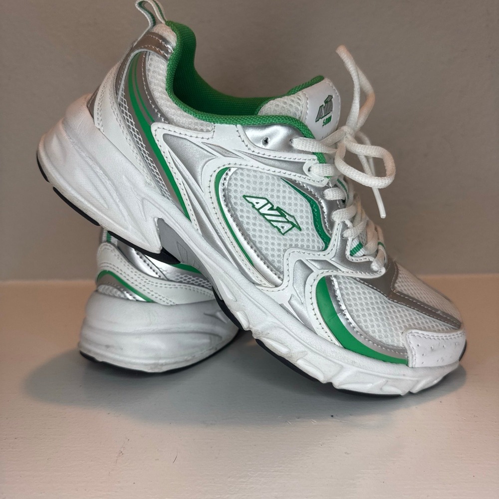 Avia 5000 Shoes Womens Size 8.5 White Green Mesh Running Sneakers WMAV43GX002L